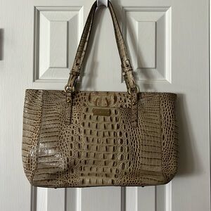 Brahmin tan tote bag